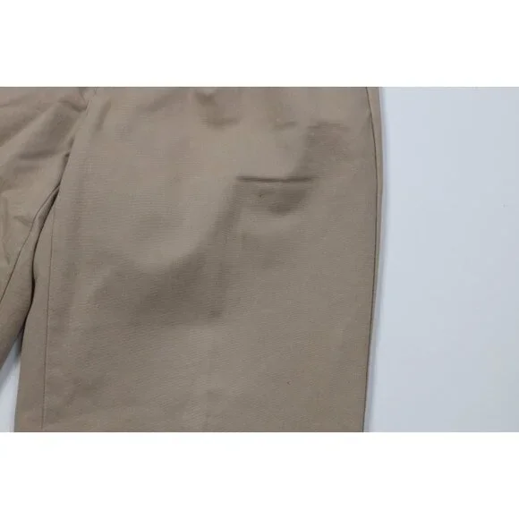 Vintage 90s Ralph Lauren Mens 32x30 Distressed Wide Leg Chino Pants Cotton Beige